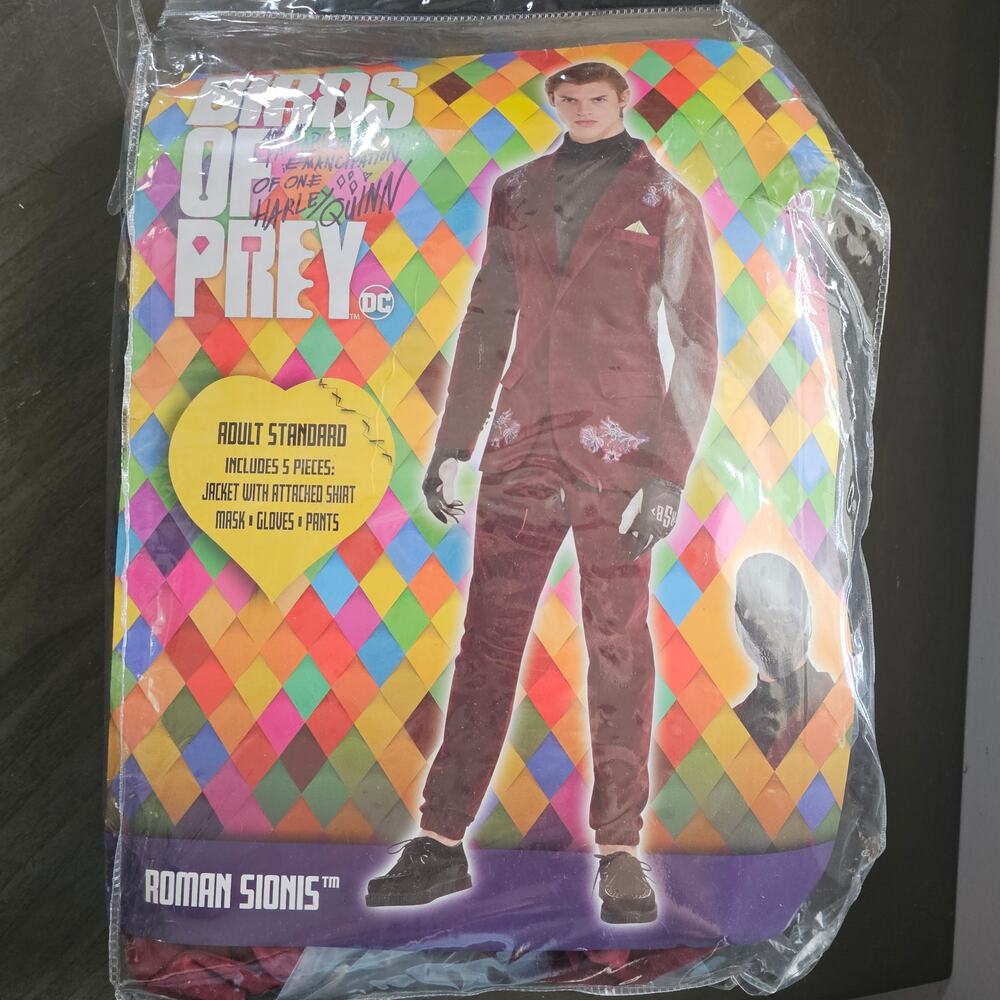 Warner Bros‎ DC Birds of Prey Roman Sionis 5 PC costume adult standard(up to 44)